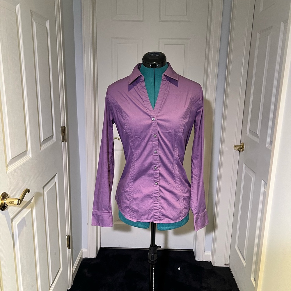 Women's Purple Button-Up Shirt